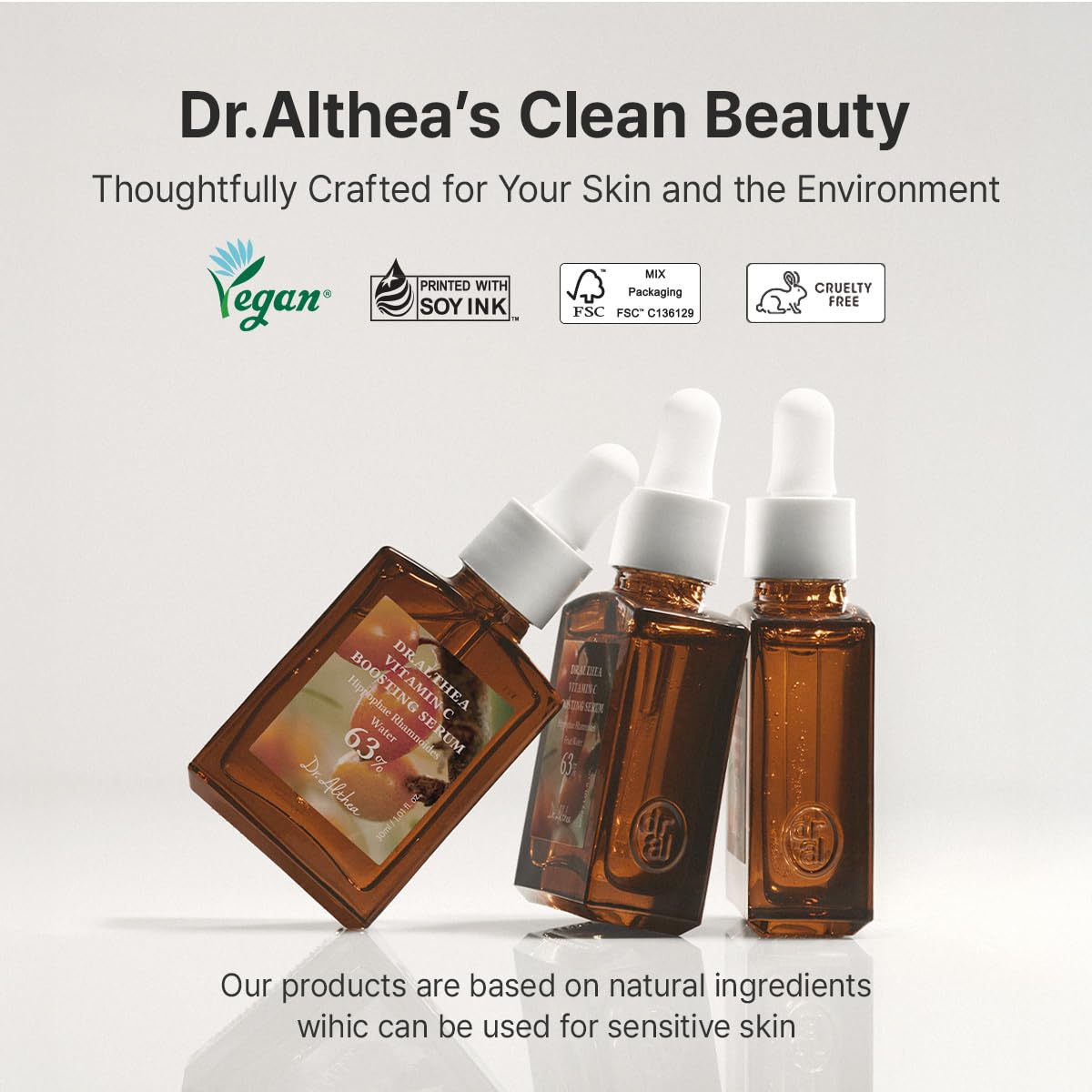 Dr.Althea serum vitamina C envase ergonómico para uso cómodo