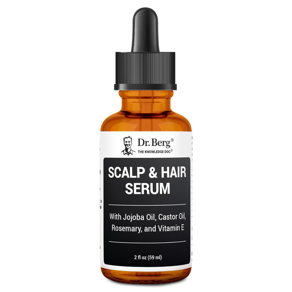 Dr. Berg Suero Capilar en botella revitalizando cuero cabelludo y cabello