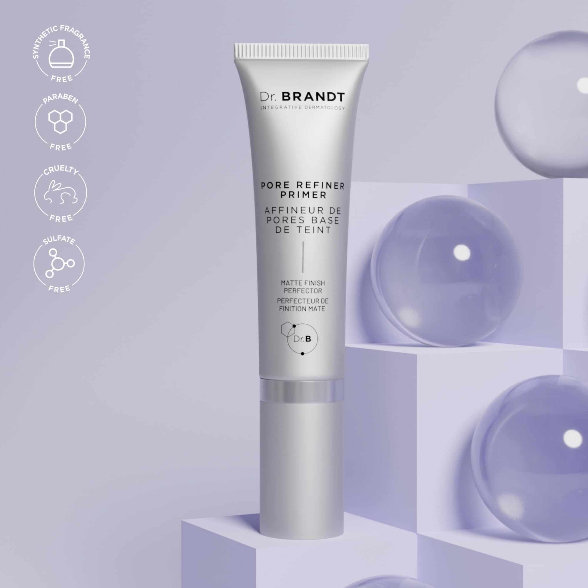 Dr. Brandt Pores No More used for midday touch-up to control shine.