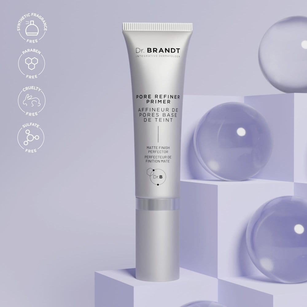 Dr. Brandt Pores No More used for midday touch-up to control shine.