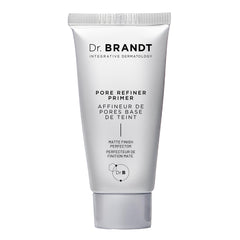 Dr. Brandt Pores No More Primer bottle close-up showing matte finish