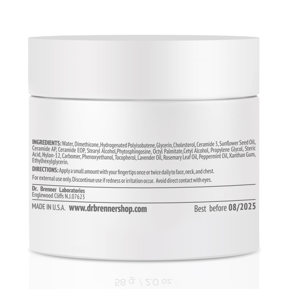 Dr. Brenner paraben-free formula keeps skin calm and comfortable.