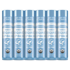 Dr. Bronner's Balsamo Labial Orgánico en conjunto de 6 para hidratación diaria.