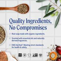 Dr. Bronner's Barra Mágica Lavanda: limpieza suave para piel sensible.