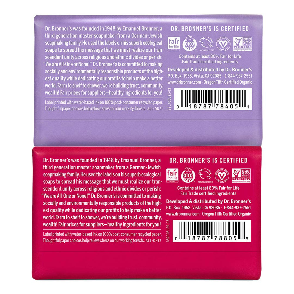 Dr. Bronner's barra lavanda, experiencia aromática para piel