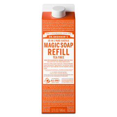 Jabón líquido Dr. Bronner’s árbol de té, refill de 32 oz, limpieza suave