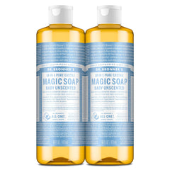 Dr. Bronner's Jabón Castile: botella visible y espuma rica para piel suave
