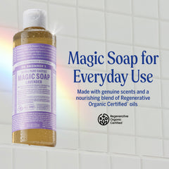 Dr. Bronner's Castile Lavanda, cuidado suave de la piel.