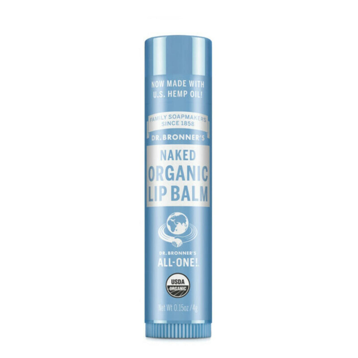 Dr. Bronner's Naked bálsamo labial en envase compacto para hidratación diaria