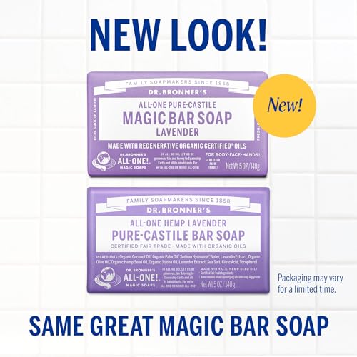Close-up of lavender bar lather showing creamy, rich cleansing action.