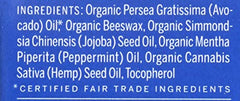 Dr. Bronner's organic lip balm packaging shown, ideal for purse or travel.