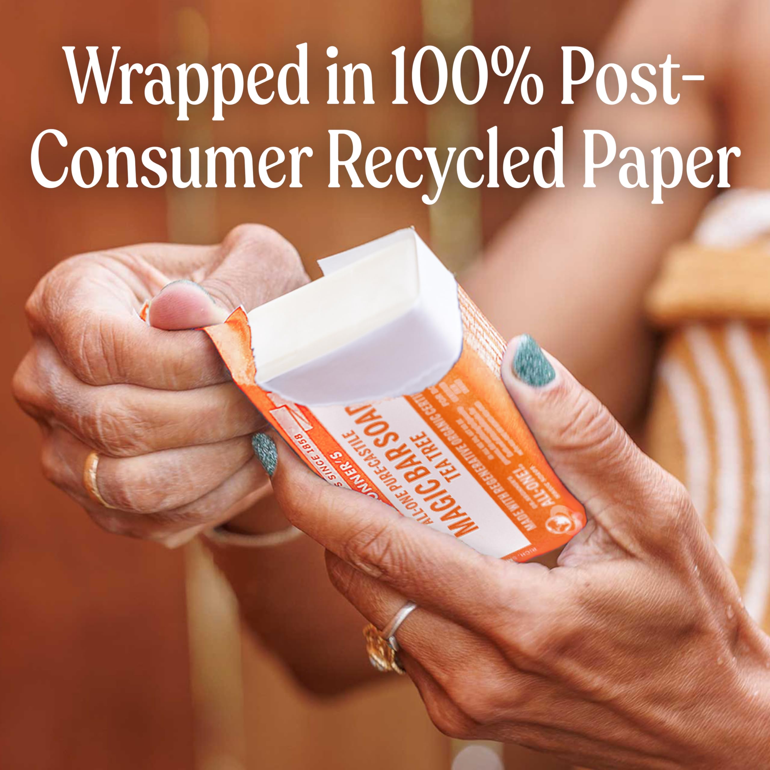 No synthetic detergents in Dr. Bronner's Pure-Castile bar.