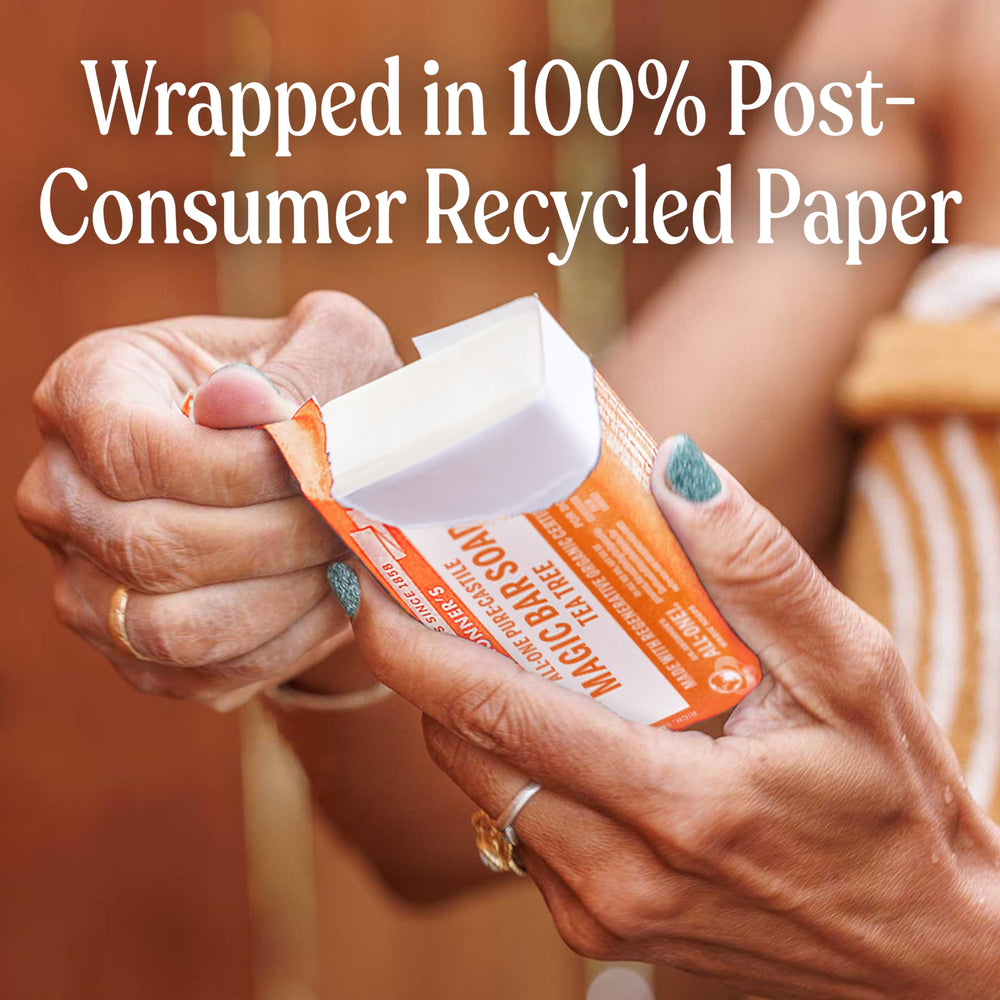 No synthetic detergents in Dr. Bronner's Pure-Castile bar.