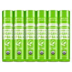 Dr. Bronner’s Organic Lip Balm Lemon Lime tubes for hydrating lip care