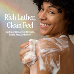 Dr. Bronner's Lavender bar soap packaging emphasizes sustainable, eco-friendly materials.
