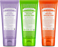 Dr. Bronner’s Lavender shaving soap bar with calming lather for daily shaving