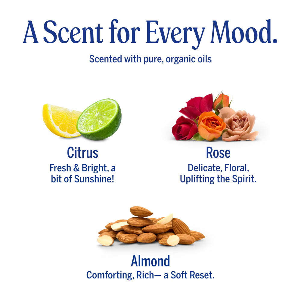 Dr. Bronner's Rose bar soap features floral scent and gentle lather.