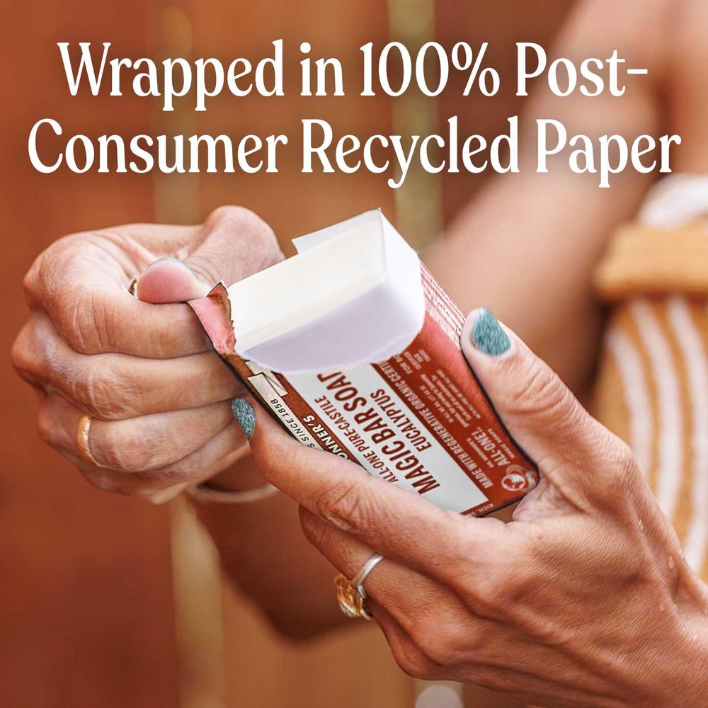 Dr. Bronner’s Pure-Castile Bar is vegan and gentle for daily use.