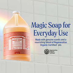 Dr. Bronner's eucalyptus lather close-up shows rich cleansing foam.