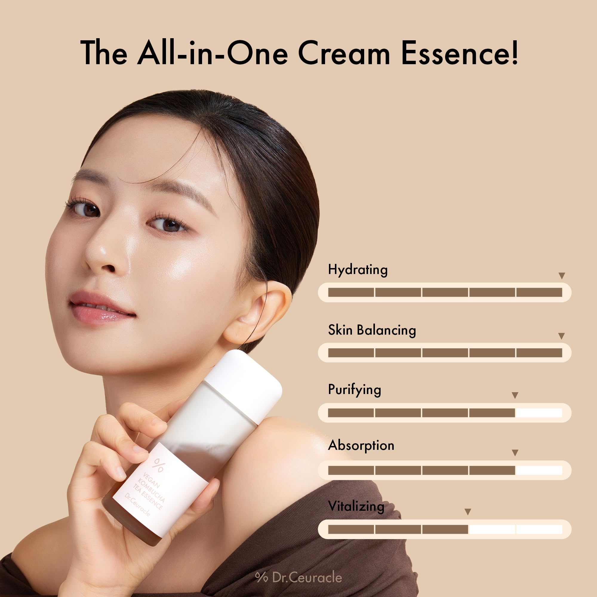 Dermal science branding splash conveys Korean skincare heritage and credibility.