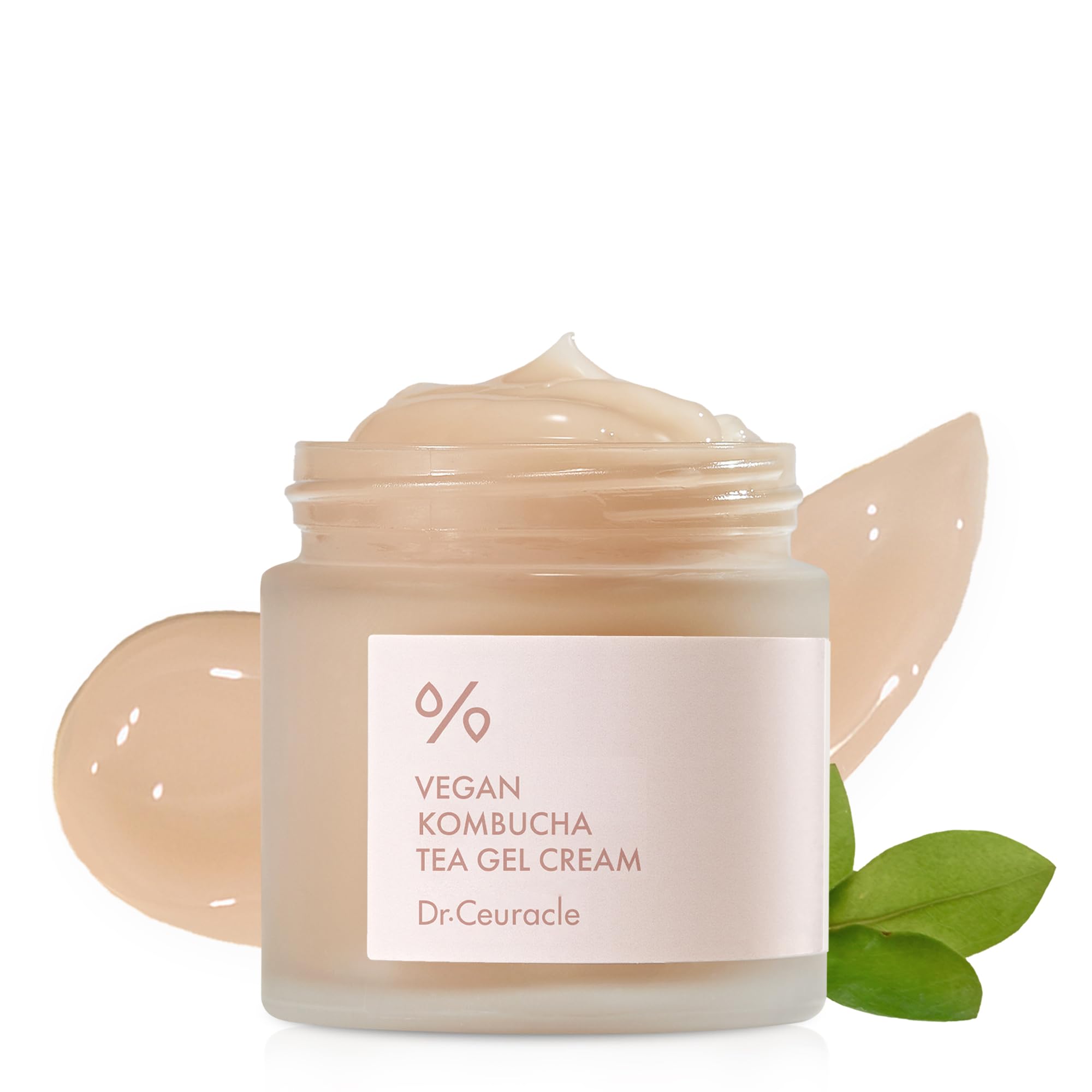 Dr Ceuracle Gel Crema Tea Kombucha en envase, hidratación duradera para piel suave