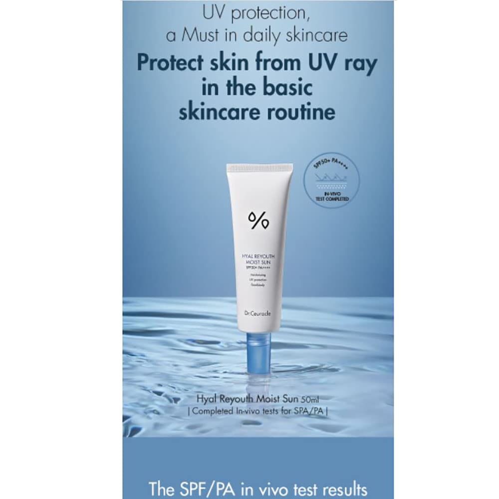 Textura de loción suave de Dr.Ceuracle Hyal Reyouth Moist Sun se siente ligera.