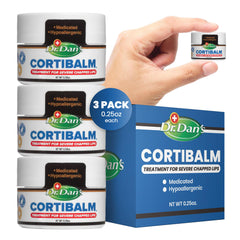 Dr. Dan's Cortibalm: pack de tres tarros para labios secos y suaves