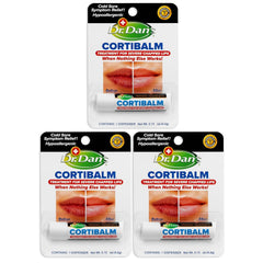 Bálsamo Cortibalm de Dr. Dan's, paquete de 3 tubitos para uso diario.