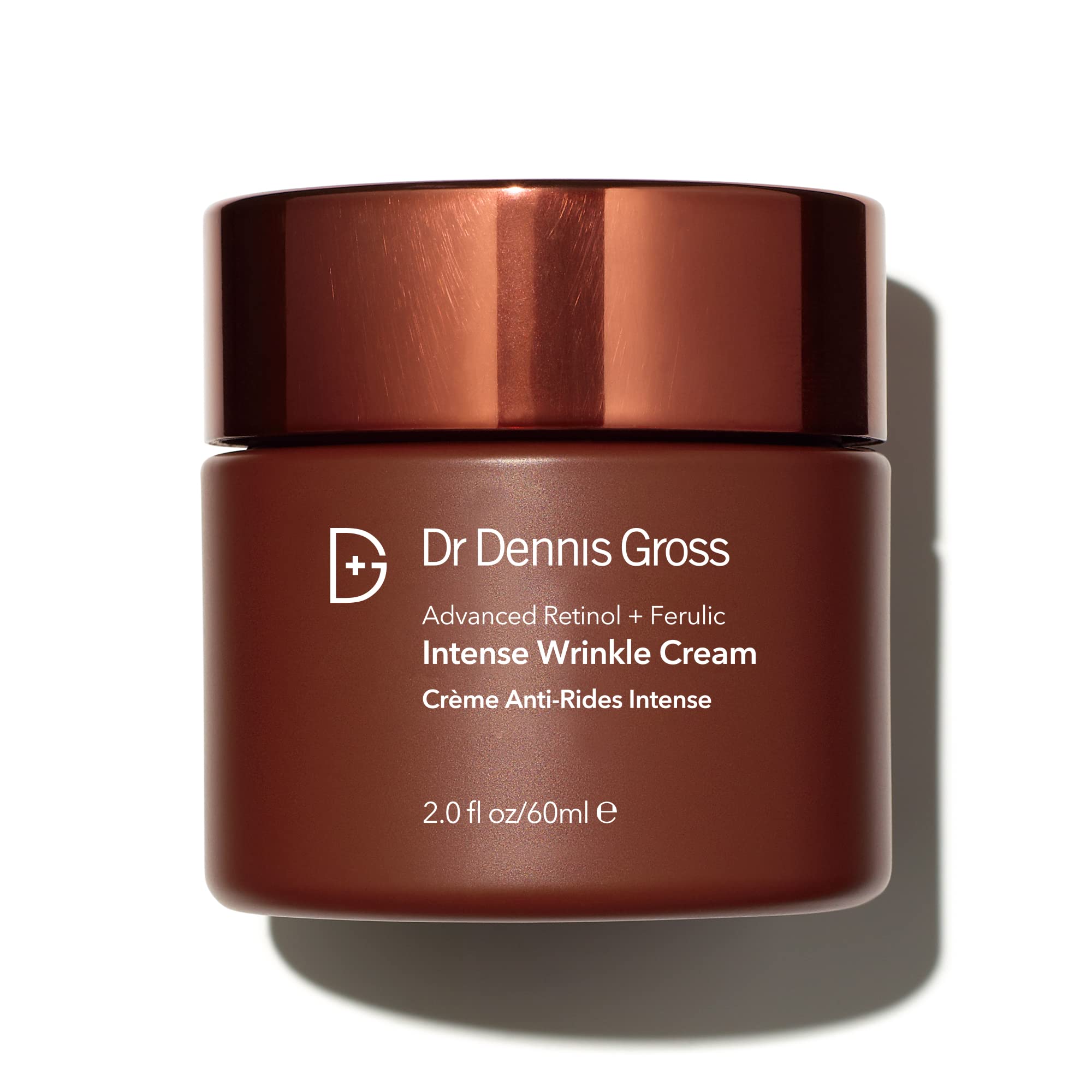 Dr Dennis Gross Advanced Retinol Ferulic jar close-up highlights creamy texture and hydration