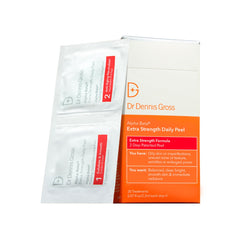 Dr Dennis Gross Alpha Beta Extra Strength Daily Peel box shows home-use kit for radiant skin