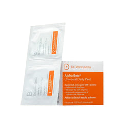 Dr Dennis Gross Alpha Beta Universal Daily Peel, botella en primer plano para brillo inmediato en la piel