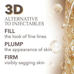 DermInfusions being gently massaged into the face with two to three pumps