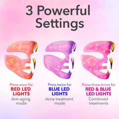 DRx SpectraLite FaceWare Pro blue LEDs close-up for clear-looking skin