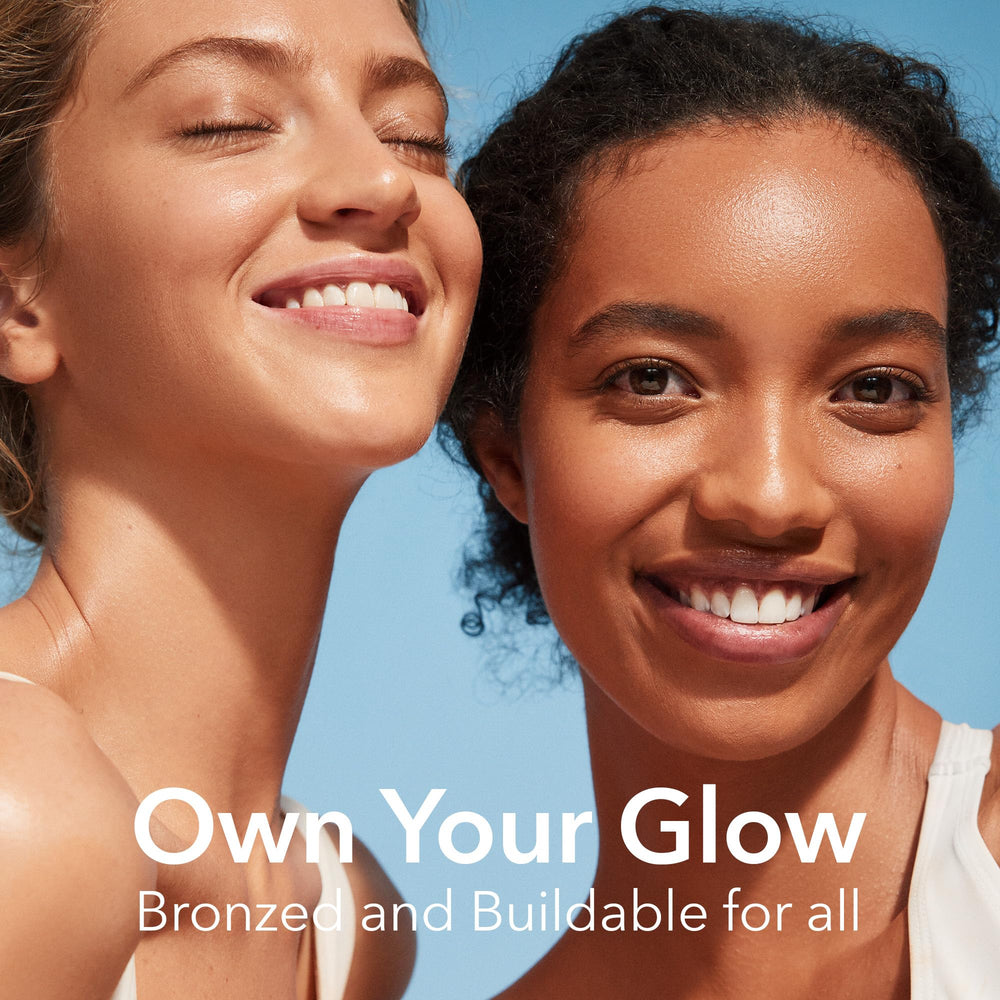 Buildable tan progression for a customizable body glow