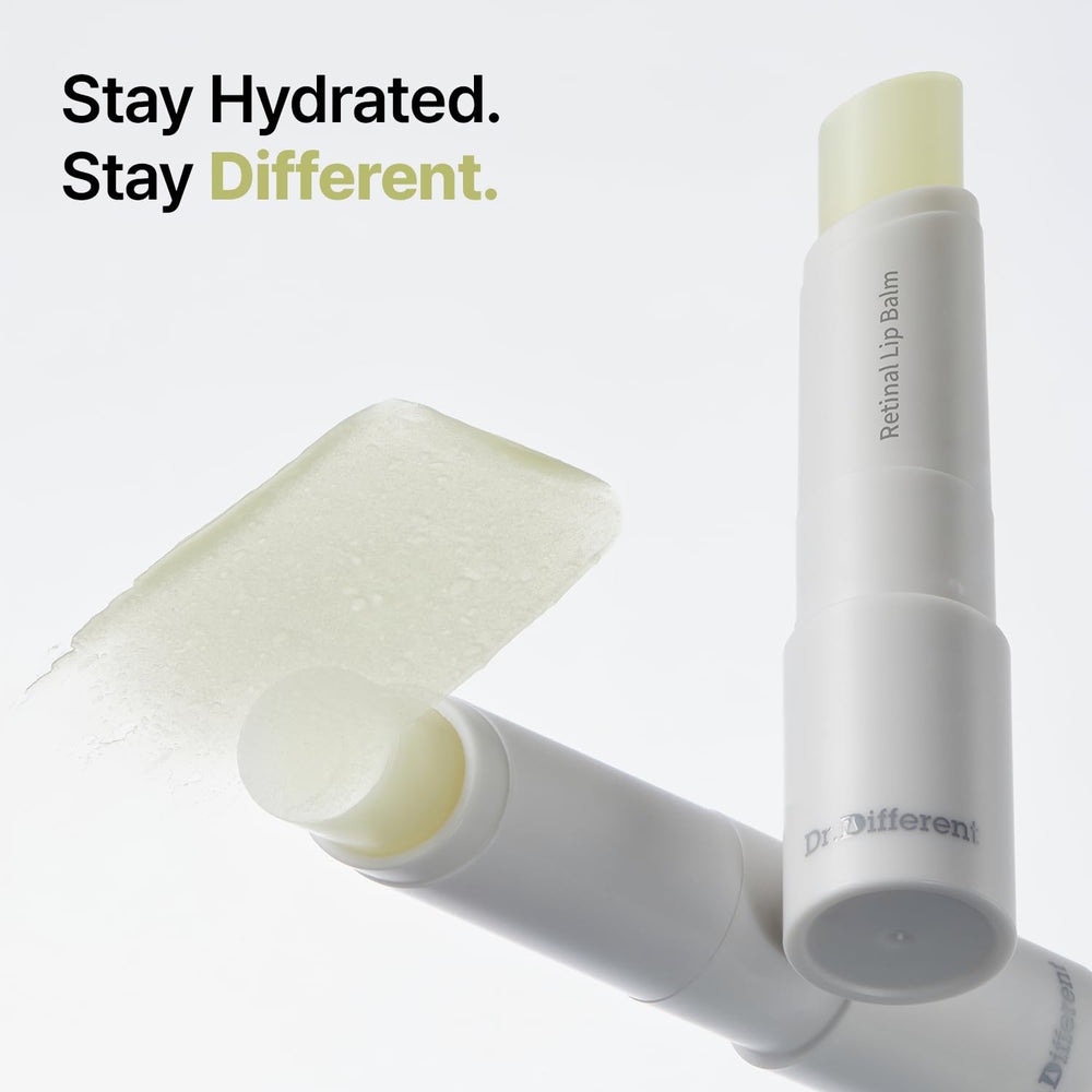 Textura sedosa del bálsamo Dr.Different Retinal lip balm para aplicación suave