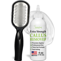 EntreFeet Dr. Entre's Callus Remover Gel bottle with precision applicator for easy home pedicure.
