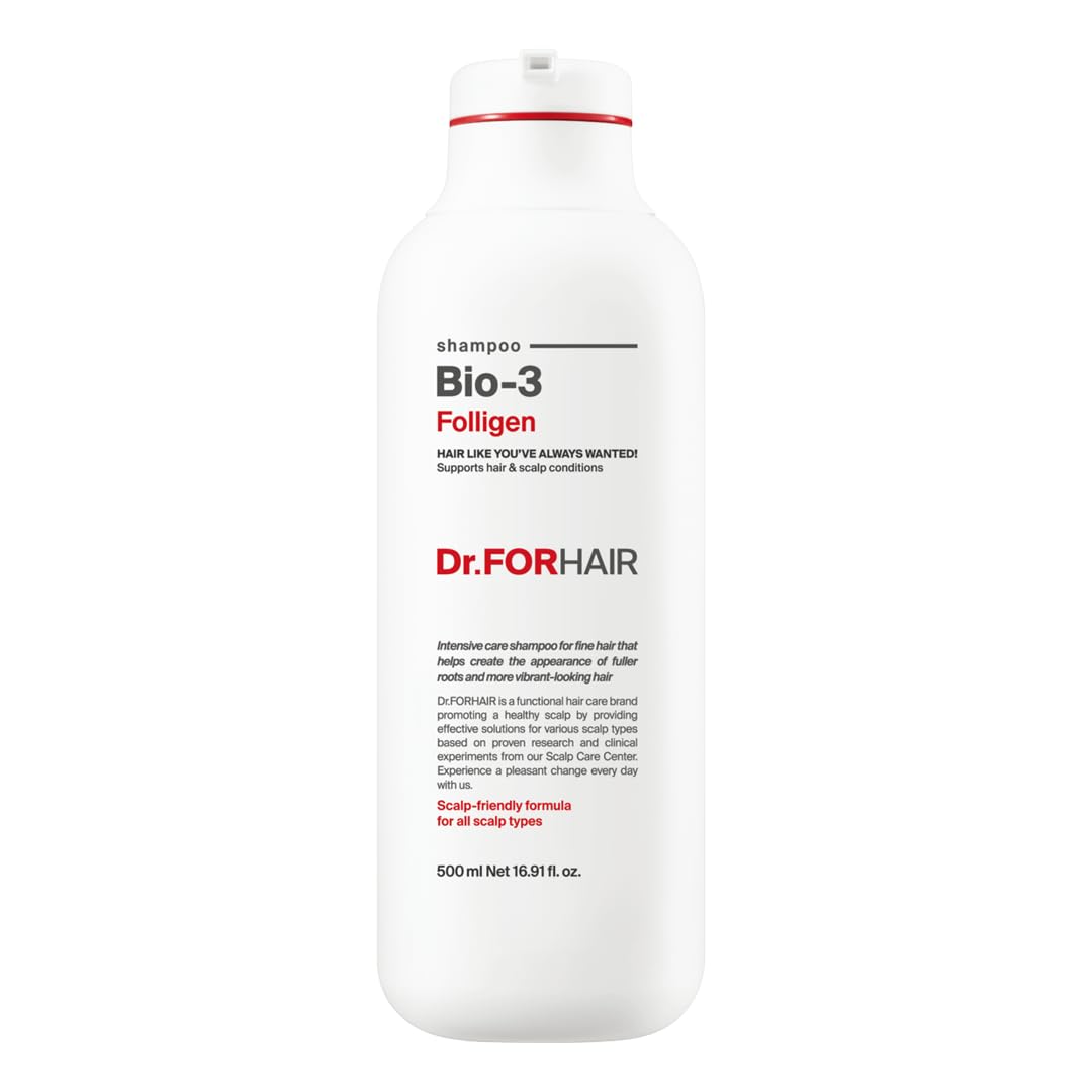 DR.FORHAIR Folligen Bio-3 Shampoo bottle for volumizing roots and fuller hair