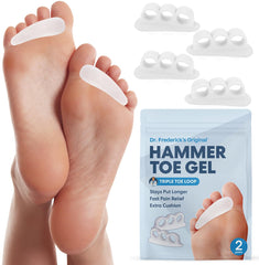 Dr. Frederick's Original Hammer Toe Corrector Gels packaging, ready-to-use toe alignment aid.