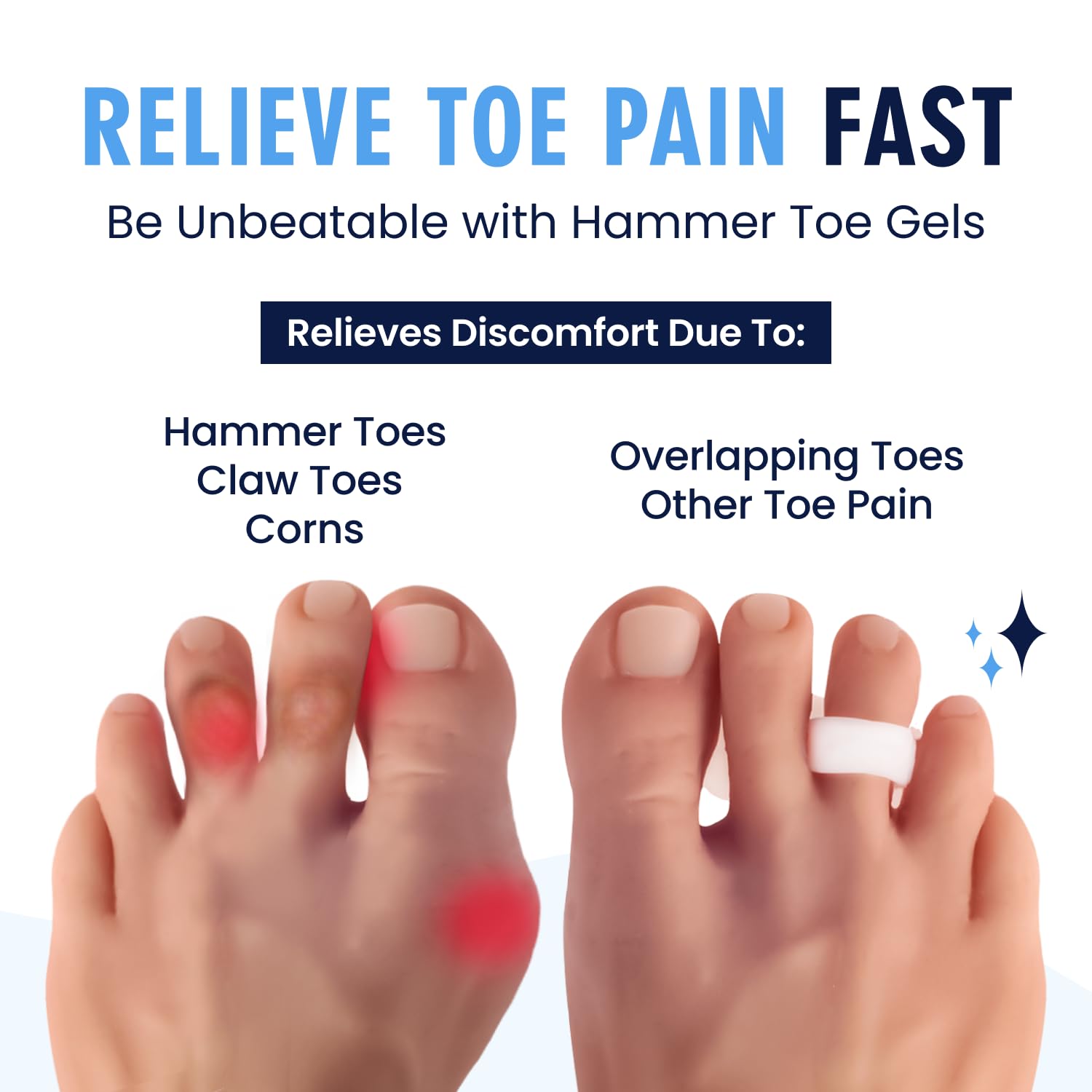 Dr. Frederick's Original Hammer Toe Corrector Gels with soft cushion reduces friction inside shoes