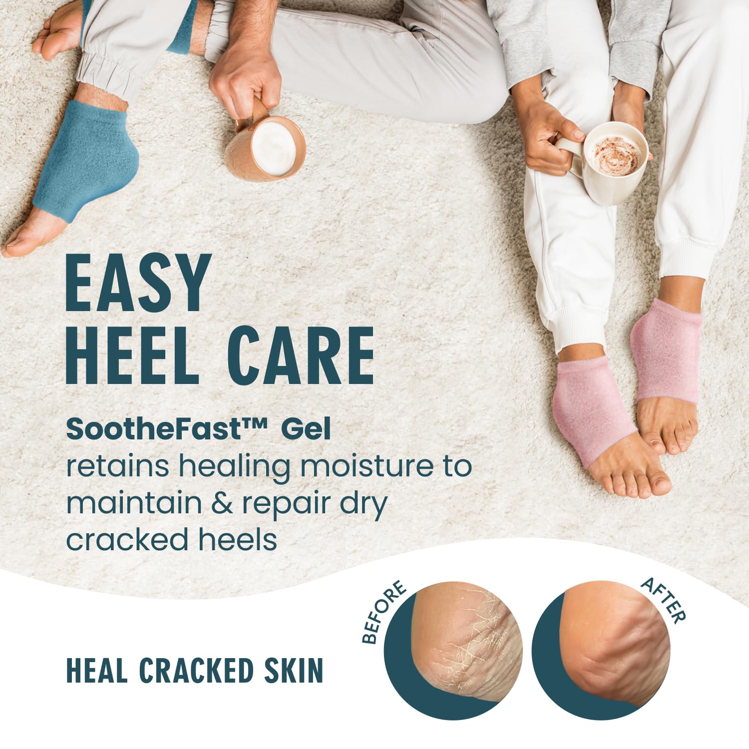 Dr. Frederick's Original medias hidratantes con aceite de oliva y jojoba cuidan la sequedad.