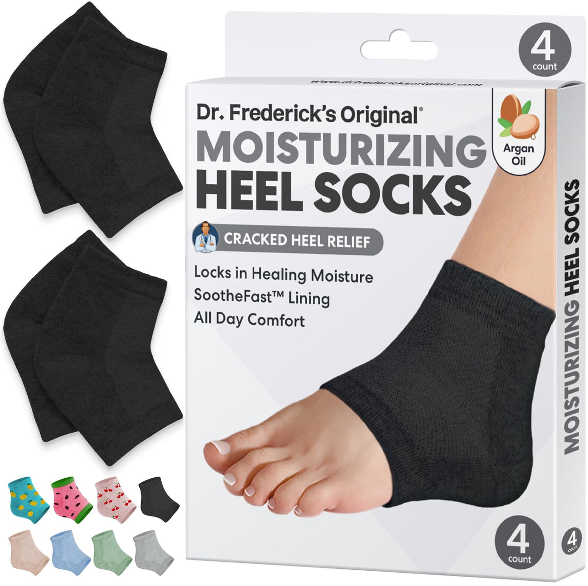 Dr. Frederick's Original medias talones hidratantes para suavizar la piel