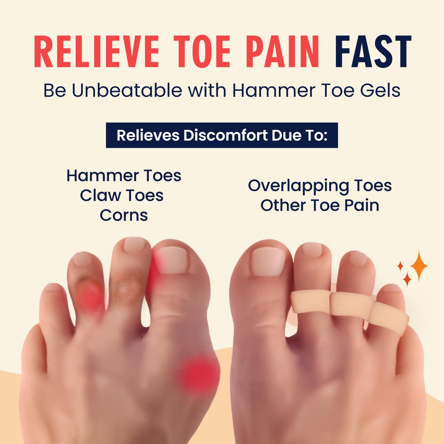 Dr. Frederick's Original soft gel toe cushions reduce friction during daily wear.