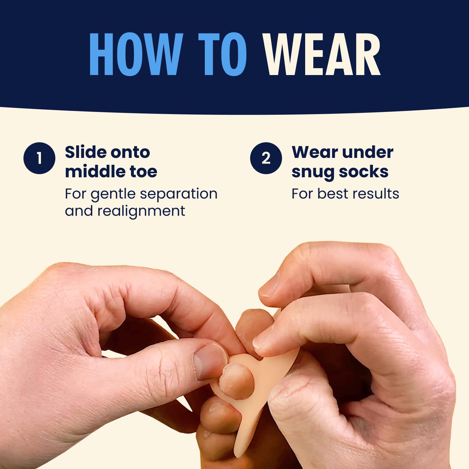 Dr. Frederick's Original washable hammer toe pad stays clean and comfortable