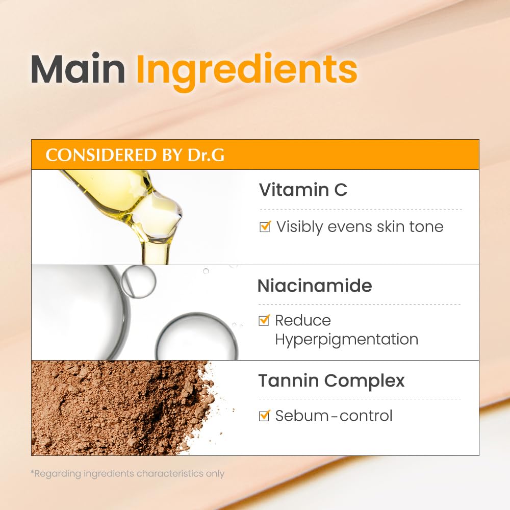 Dr. G Bright Toning Up swatch on skin with light tint.