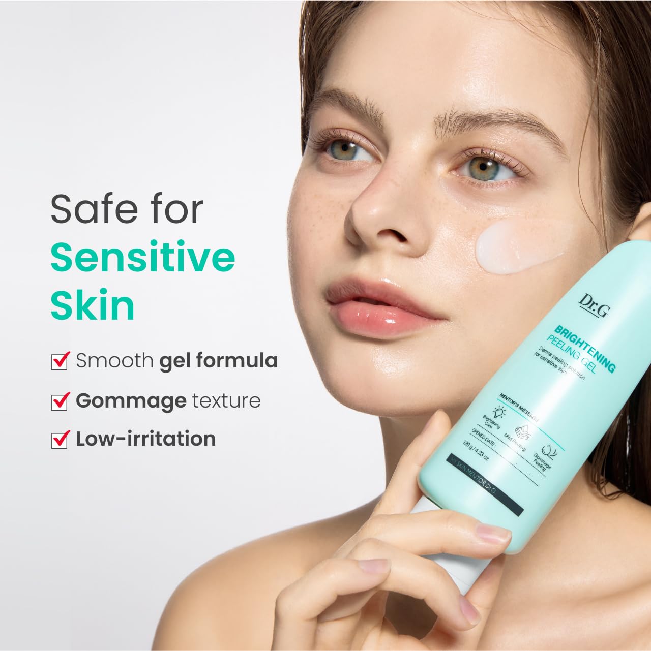 Dr.G Brightening Peeling Gel con ceramidas y vitamina C para piel equilibrada