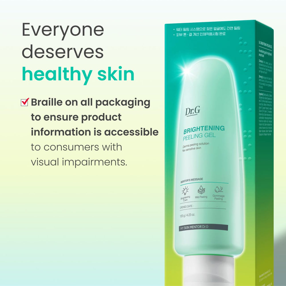 Dr.G Brightening Peeling Gel textura suave para comodidad de la piel