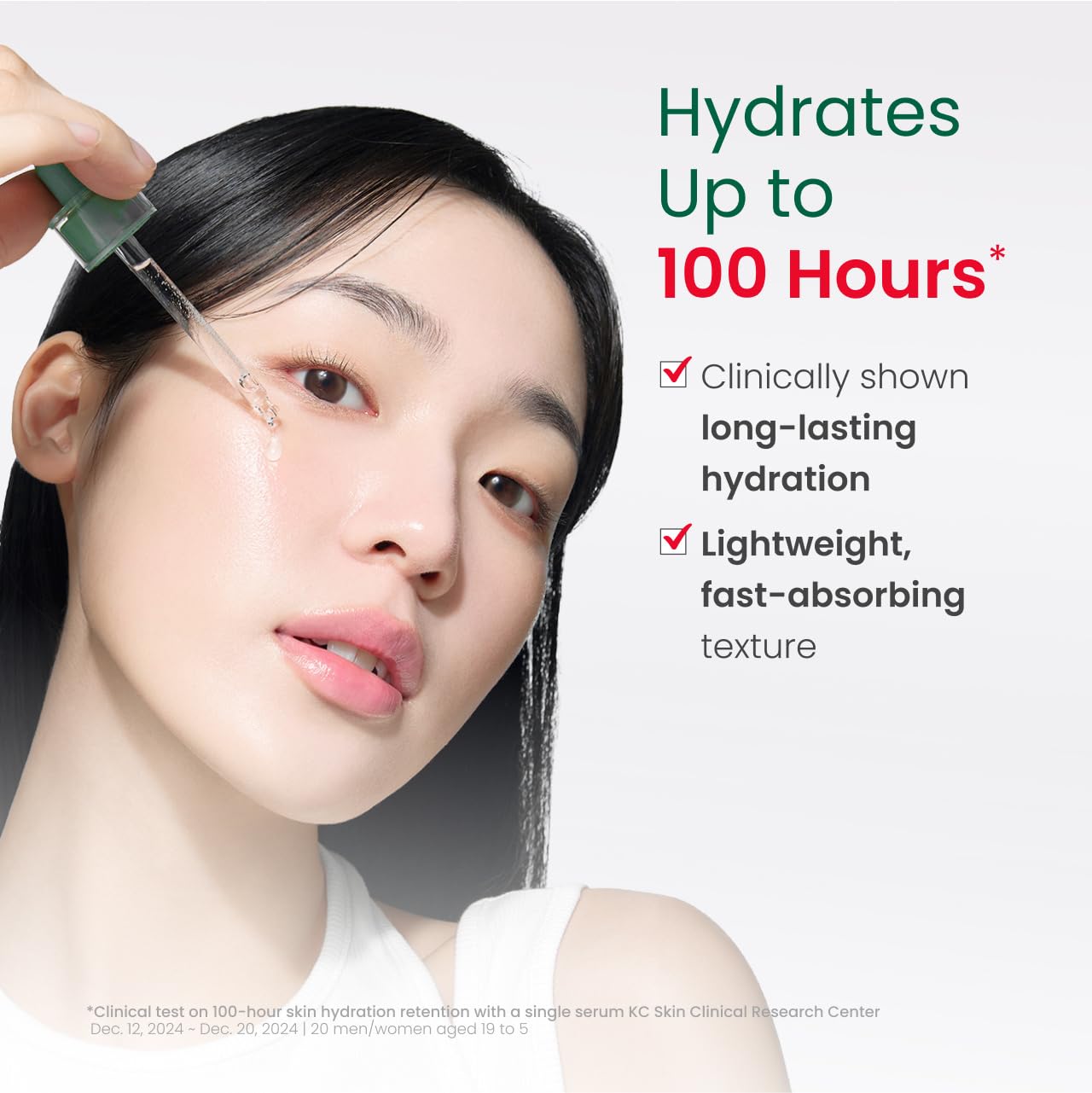 Dr. G R.E.D. serum pump dispense highlighting fast absorption.