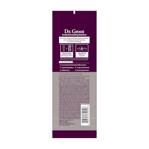 Dr. Groot conditioner pouring into hand for easy distribution