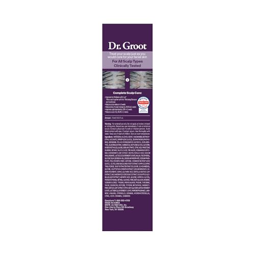 Dr. Groot roll-on metal tip for precise scalp application.