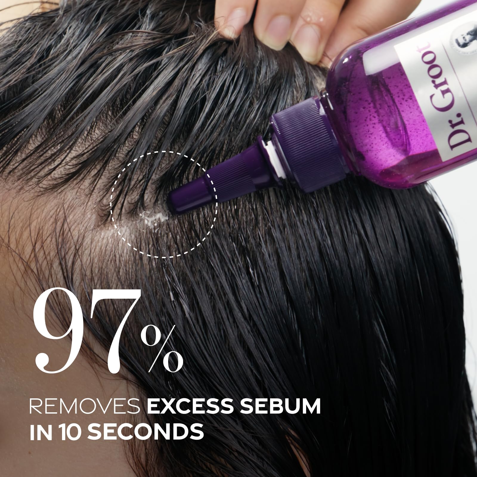 Dr. Groot Rosemary Oil and Niacinamide close-up for premium scalp care ingredients.
